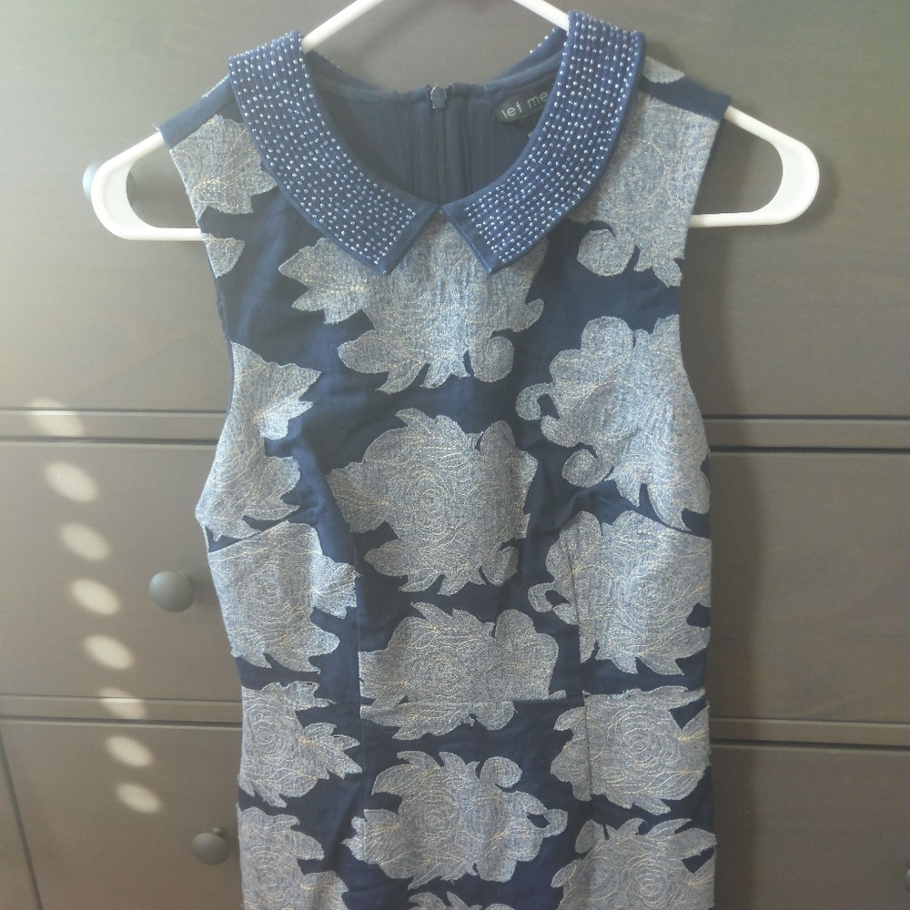 Anthropologie Sleeveless Peter Pan Collar Dress